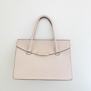 Kate Spade blush pebble leather structured satchel handbag